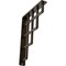 Ekena Millwork Diane Wrought Iron Bracket, (Single center brace), Antiqued Brass 1 1/2"W x 7 1/2"D x 10"H BKTM01X07X10SDIABS - alternate 1